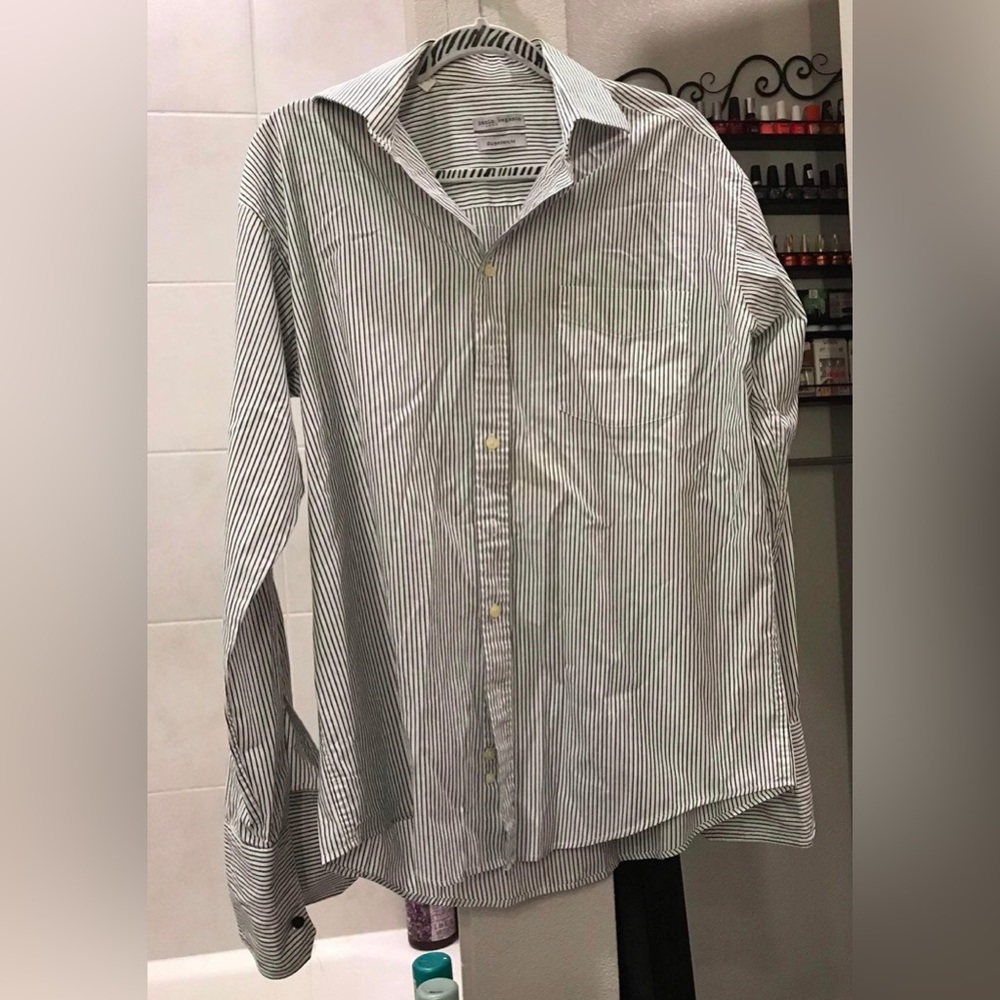 Men's button up shirt - Paolo Negrato - Size Large (Exotic Brand)